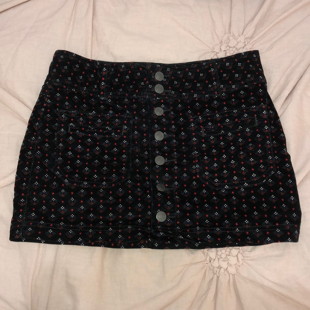 Free People Corduroy Patterned Skirt